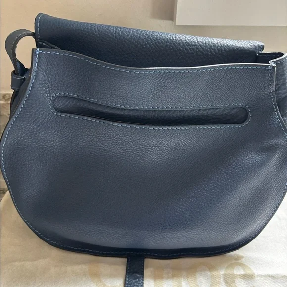 Chloe’ Marcie Leather Medium Saddle Bag with Chloe’ Dust Bag - Picture 9 of 16